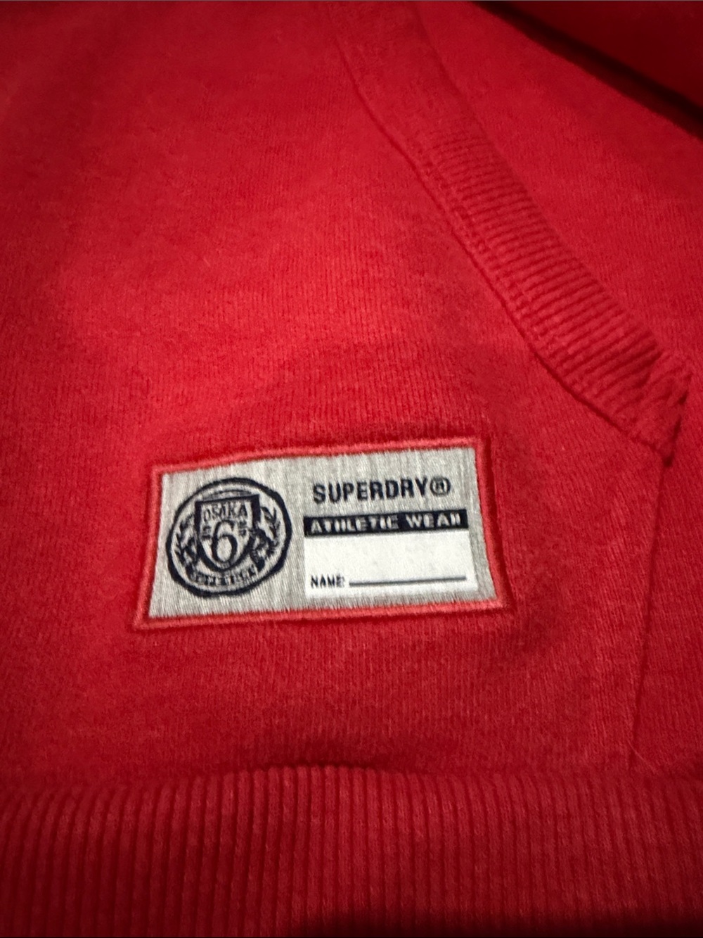 Superdry Rouge Red Track & Field Hoodie size XL - Picture 6 of 9